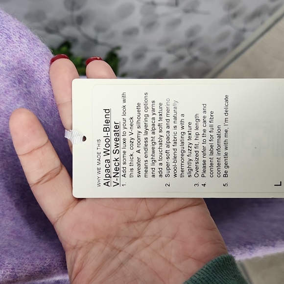 Lululemon Alpaca Wool-Blend V-Neck Sweater - Picture 6 of 9